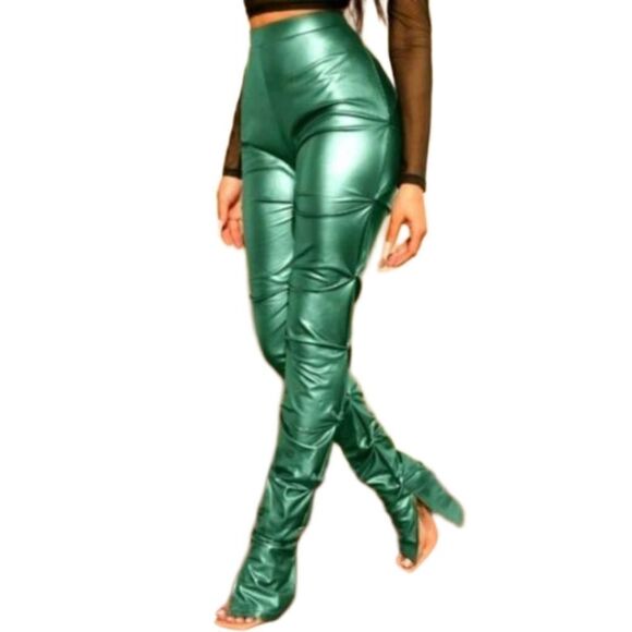 Ladies high waist ruched pants sz medium - Picture 1 of 6